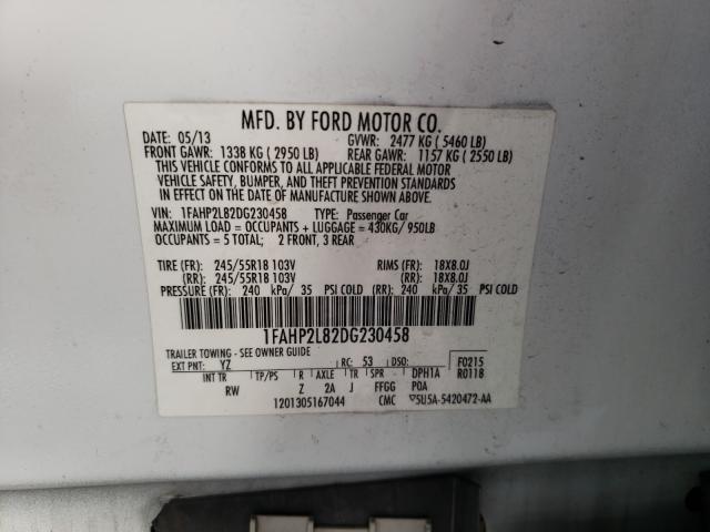 Photo 9 VIN: 1FAHP2L82DG230458 - FORD TAURUS POL 