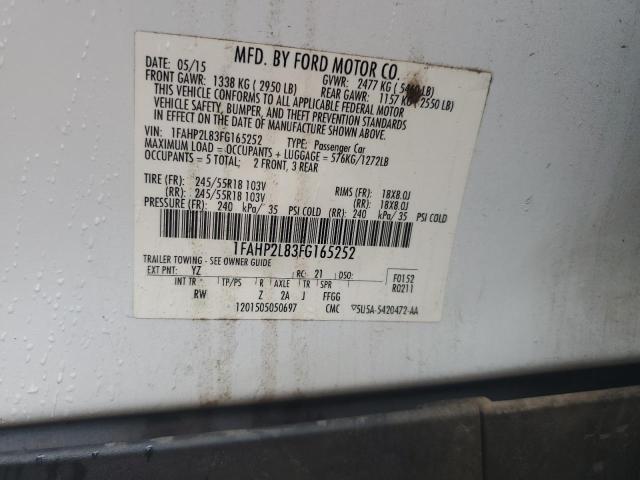 Photo 12 VIN: 1FAHP2L83FG165252 - FORD TAURUS POL 