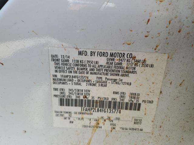 Photo 12 VIN: 1FAHP2L84FG135774 - FORD TAURUS POL 