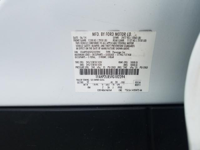 Photo 9 VIN: 1FAHP2L85FG102394 - FORD TAURUS POL 