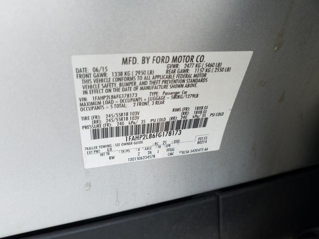 Photo 9 VIN: 1FAHP2L86FG178173 - FORD TAURUS POL 