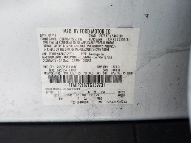 Photo 9 VIN: 1FAHP2L87FG159731 - FORD TAURUS POL 