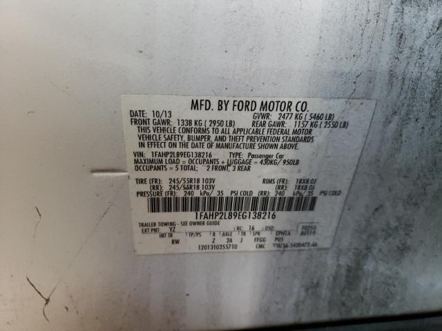 Photo 9 VIN: 1FAHP2L89EG138216 - FORD TAURUS POL 