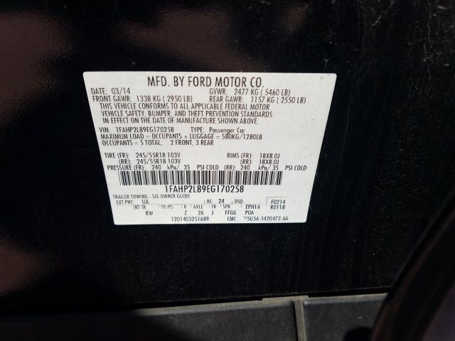 Photo 9 VIN: 1FAHP2L89EG170258 - FORD TAURUS POL 