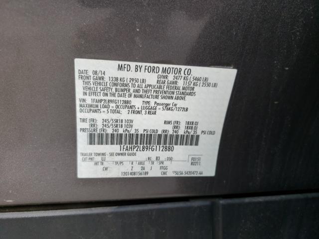 Photo 9 VIN: 1FAHP2L89FG112880 - FORD TAURUS POL 