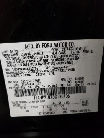 Photo 11 VIN: 1FAHP2L8XDG130706 - FORD TAURUS POL 