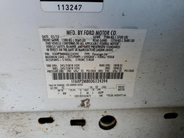 Photo 11 VIN: 1FAHP2M80DG124394 - FORD TAURUS POL 