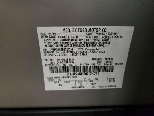 Photo 9 VIN: 1FAHP2M85DG124262 - FORD TAURUS POL 