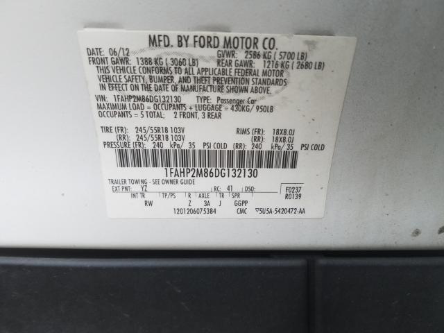 Photo 9 VIN: 1FAHP2M86DG132130 - FORD TAURUS POL 