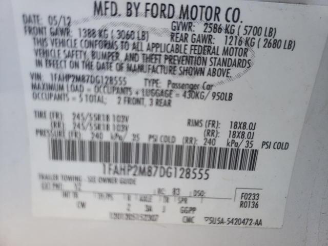 Photo 9 VIN: 1FAHP2M87DG128555 - FORD TAURUS POL 