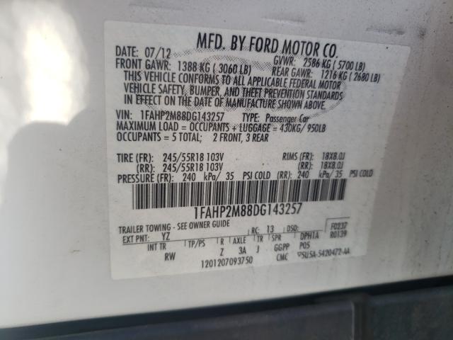 Photo 9 VIN: 1FAHP2M88DG143257 - FORD TAURUS POL 