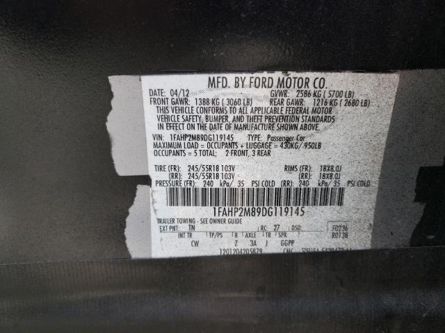 Photo 9 VIN: 1FAHP2M89DG119145 - FORD TAURUS POL 