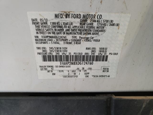 Photo 9 VIN: 1FAHP2M8XDG124760 - FORD TAURUS POL 