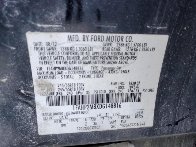 Photo 9 VIN: 1FAHP2M8XDG148816 - FORD TAURUS POL 