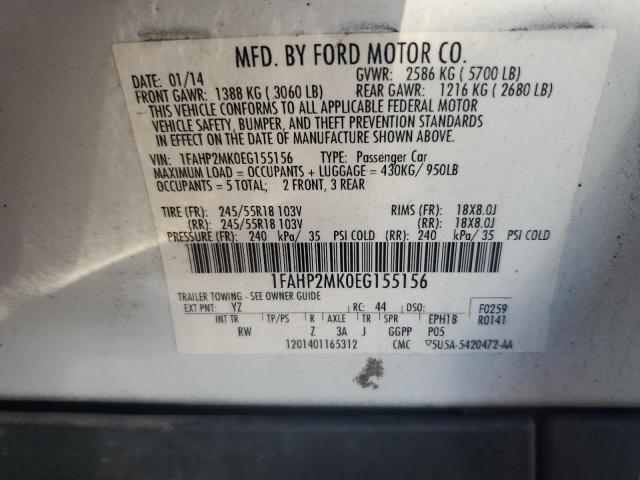 Photo 12 VIN: 1FAHP2MK0EG155156 - FORD TAURUS POL 