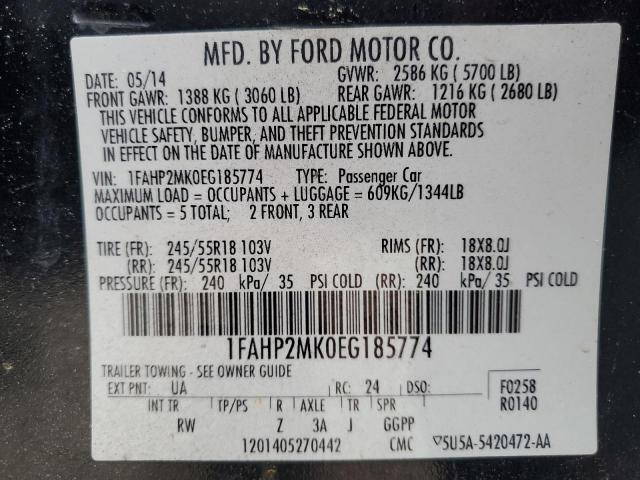 Photo 11 VIN: 1FAHP2MK0EG185774 - FORD TAURUS 