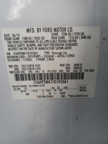 Photo 11 VIN: 1FAHP2MK1FG105061 - FORD TAURUS POL 