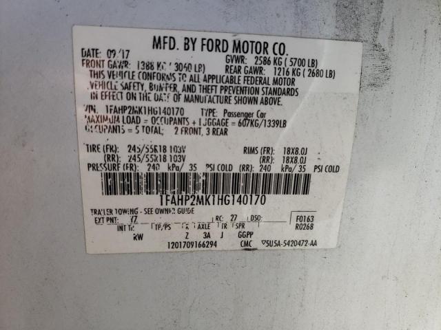 Photo 11 VIN: 1FAHP2MK1HG140170 - FORD TAURUS POL 