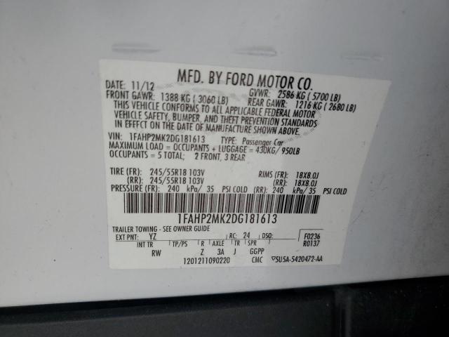 Photo 11 VIN: 1FAHP2MK2DG181613 - FORD TAURUS 