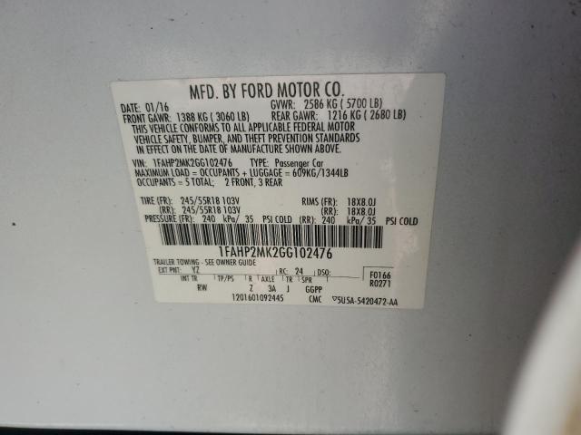 Photo 11 VIN: 1FAHP2MK2GG102476 - FORD TAURUS 