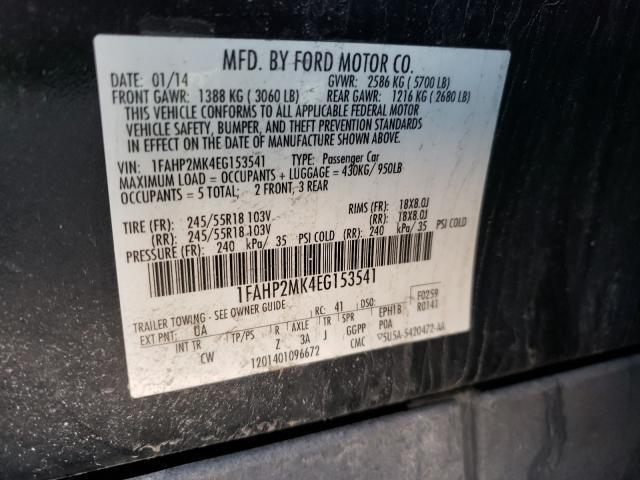 Photo 9 VIN: 1FAHP2MK4EG153541 - FORD TAURUS POL 