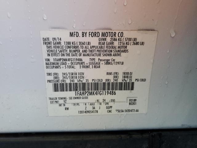 Photo 11 VIN: 1FAHP2MK4FG119486 - FORD TAURUS POL 