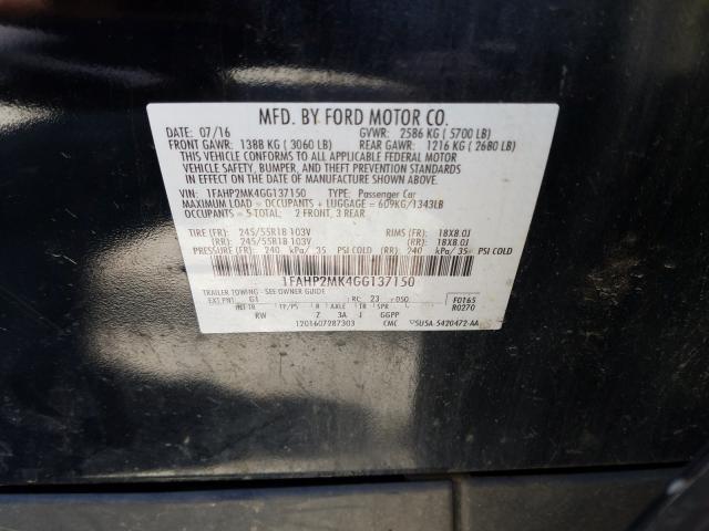 Photo 9 VIN: 1FAHP2MK4GG137150 - FORD TAURUS POL 