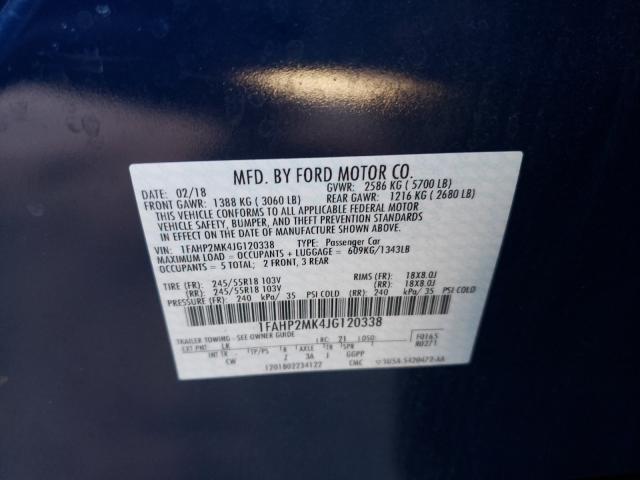 Photo 9 VIN: 1FAHP2MK4JG120338 - FORD TAURUS POL 