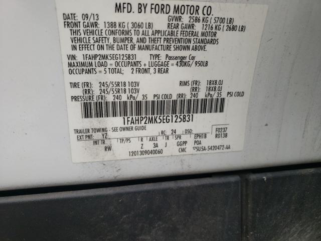 Photo 9 VIN: 1FAHP2MK5EG125831 - FORD TAURUS POL 