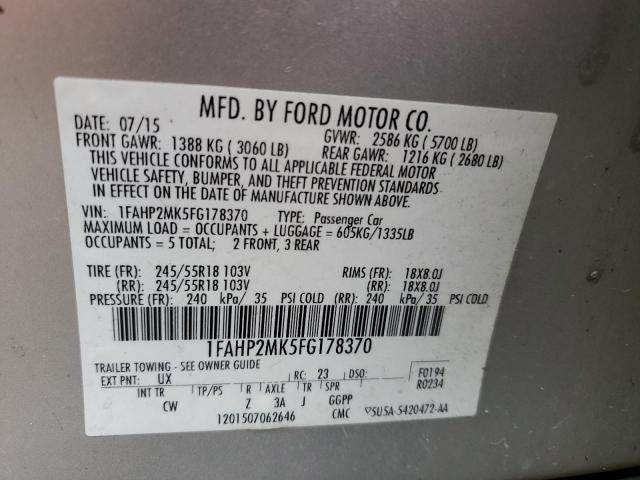 Photo 11 VIN: 1FAHP2MK5FG178370 - FORD TAURUS POL 