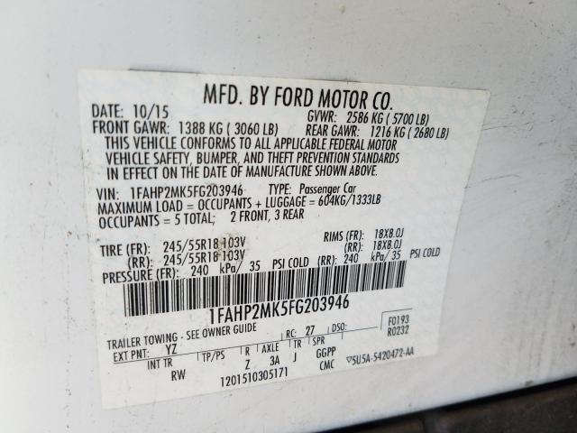 Photo 9 VIN: 1FAHP2MK5FG203946 - FORD TAURUS POL 