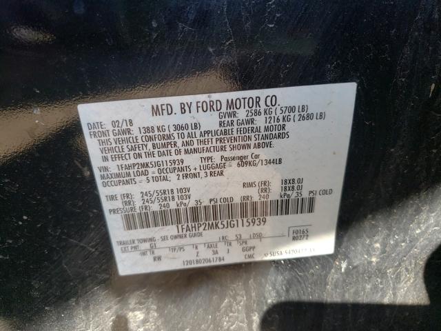 Photo 9 VIN: 1FAHP2MK5JG115939 - FORD TAURUS POL 