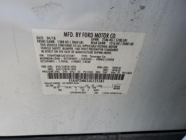 Photo 11 VIN: 1FAHP2MK5JG125581 - FORD TAURUS POL 