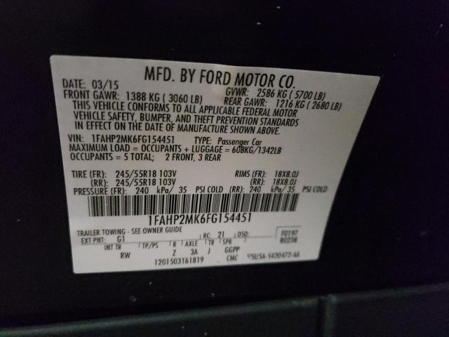 Photo 9 VIN: 1FAHP2MK6FG154451 - FORD TAURUS POL 