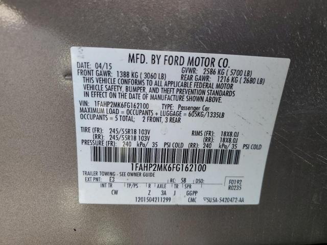 Photo 11 VIN: 1FAHP2MK6FG162100 - FORD TAURUS POL 