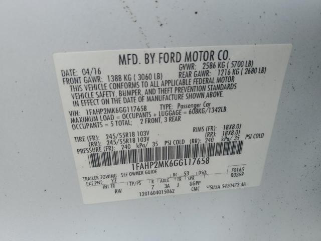 Photo 11 VIN: 1FAHP2MK6GG117658 - FORD TAURUS POL 