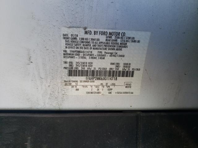 Photo 9 VIN: 1FAHP2MK6JG114718 - FORD TAURUS POL 