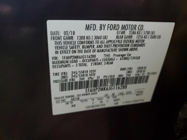 Photo 11 VIN: 1FAHP2MK6JG116288 - FORD TAURUS 