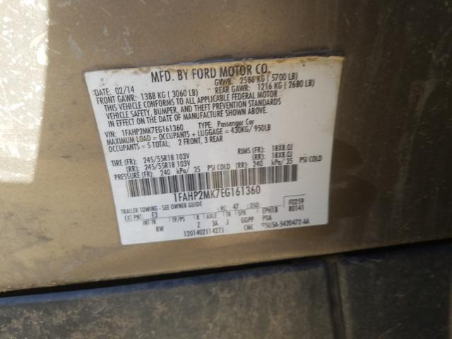 Photo 9 VIN: 1FAHP2MK7EG161360 - FORD TAURUS POL 