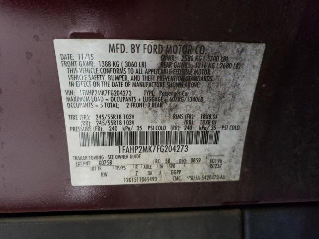 Photo 11 VIN: 1FAHP2MK7FG204273 - FORD TAURUS POL 