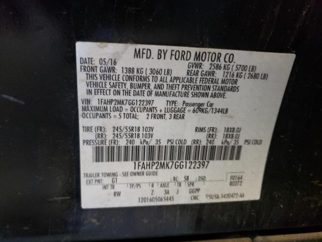 Photo 9 VIN: 1FAHP2MK7GG122397 - FORD TAURUS POL 