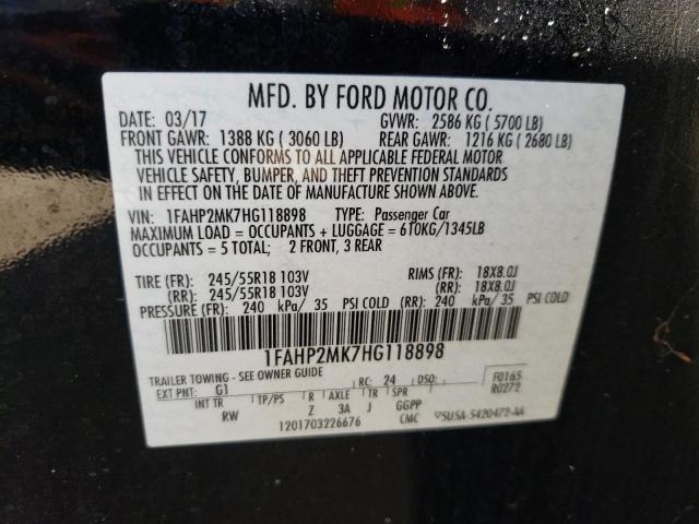 Photo 9 VIN: 1FAHP2MK7HG118898 - FORD TAURUS 