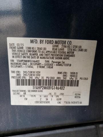 Photo 11 VIN: 1FAHP2MK8FG146402 - FORD TAURUS 