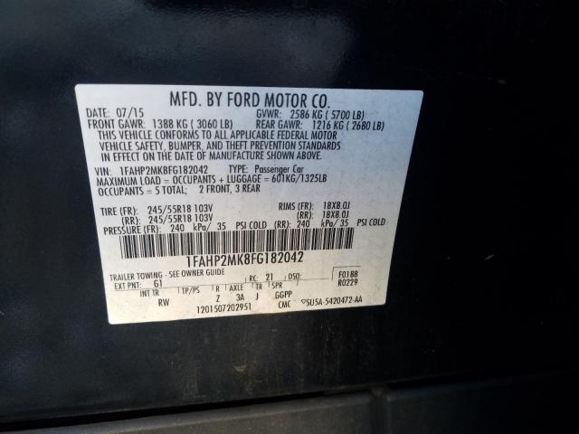 Photo 9 VIN: 1FAHP2MK8FG182042 - FORD TAURUS POL 