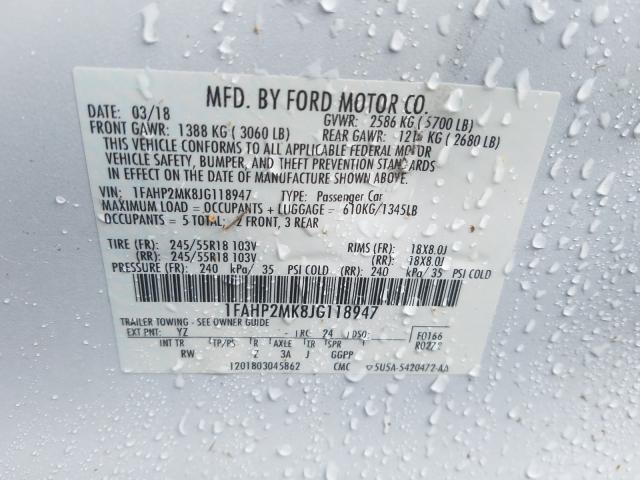 Photo 9 VIN: 1FAHP2MK8JG118947 - FORD TAURUS POL 