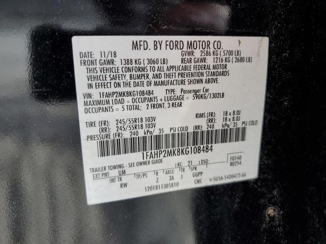 Photo 11 VIN: 1FAHP2MK8KG108484 - FORD TAURUS 