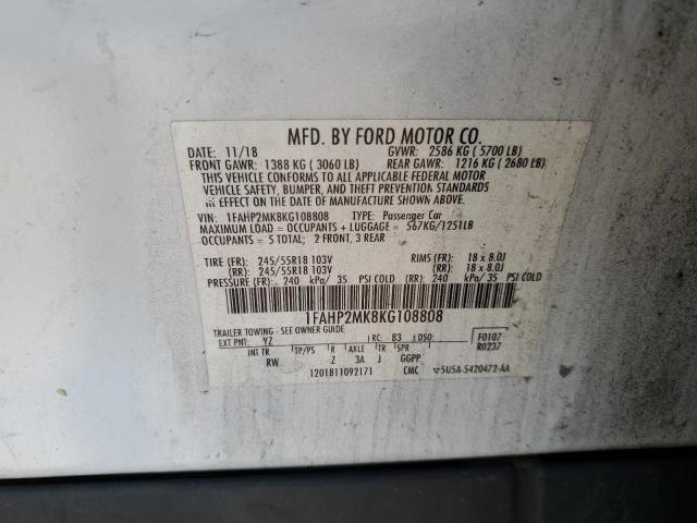 Photo 12 VIN: 1FAHP2MK8KG108808 - FORD TAURUS POL 