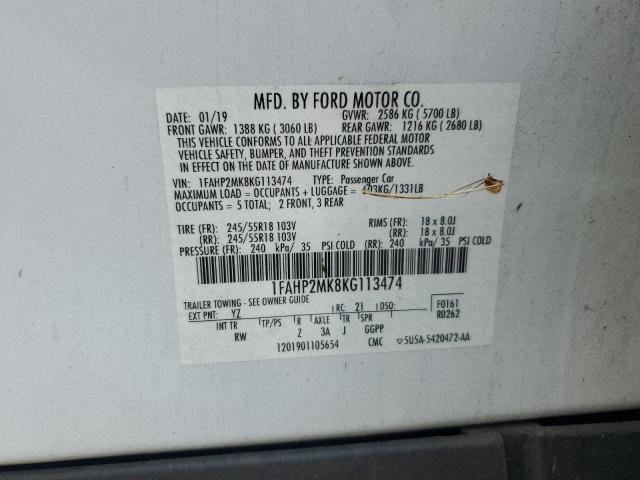 Photo 11 VIN: 1FAHP2MK8KG113474 - FORD TAURUS 