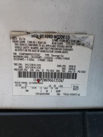 Photo 9 VIN: 1FAHP2MK9GG125267 - FORD TAURUS POL 