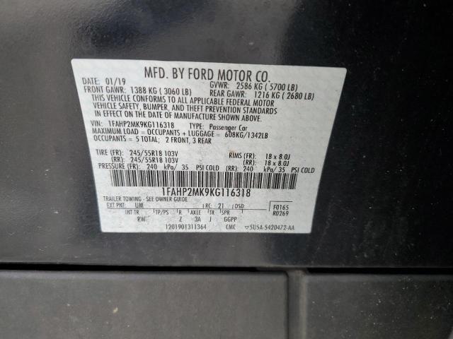 Photo 11 VIN: 1FAHP2MK9KG116318 - FORD TAURUS POL 